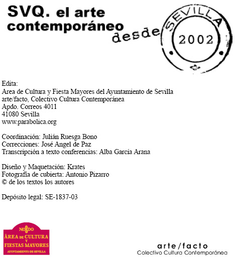 SVQ. Jornadas de arte contemporáneo. Sevilla.