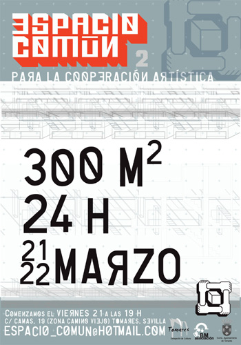 Cartel ESPACIO COMUN. Diseño Pedro Delgado