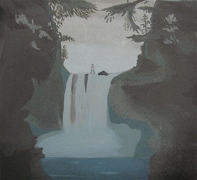 De la serie «Cascadas dobles». Oleo sobre lienzo, 2006 (24x22cm.)