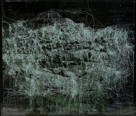 Primer Premio de Pintura Focus-Abengoa 2007: Ruth Morán Méndez (Badajoz, 1976). Verde pequeña madera, 180 x 152 cm
