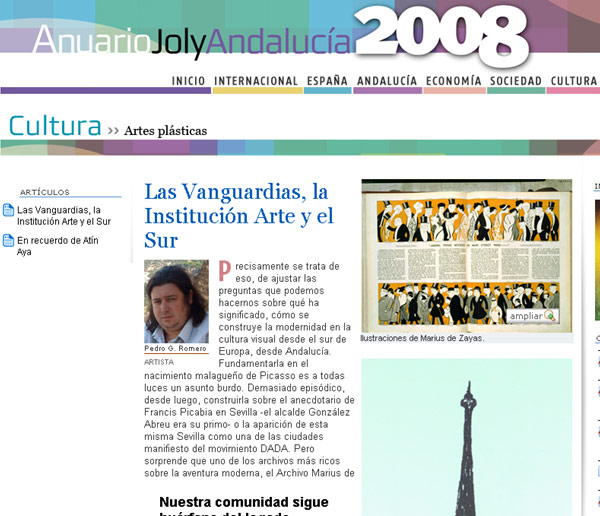 Anuario Joly Andalucía. 2008. Las Vanguardias, la Institución Arte y el Sur