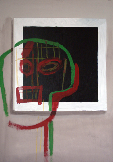 Basquiat sobre Malevich. Acrílico sobre tela. 75x100cm. 2009