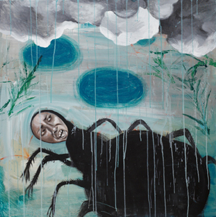 Cristina Lama. Spider, 2006. Acrylic on canvas, 100 x 100 cm
