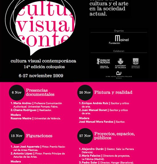 La XIV edición de los coloquios de Cultura Visual Contemporánea