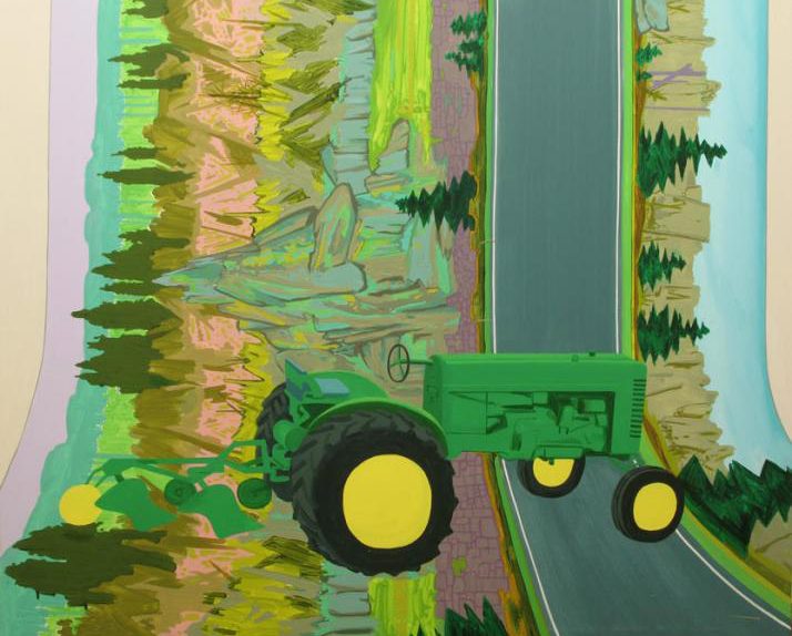 Ramón David Morales. Tractor destructor. Acrílico sobre lienzo. 60 x 73. 2010